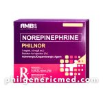 Norepinephrine PHILNOR 1 mg/mL (4 mg/4 mL) Ampoules 4 mL × 5's