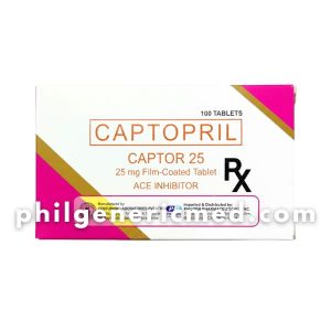 Captopril CAPTOR 25 25 mg Film-Coated Tablet 100's