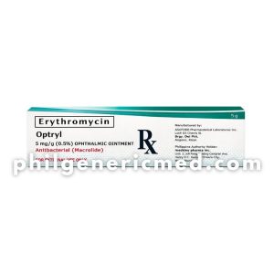 Erythromycin OPTRYL 5 mg/g (0.5%) Ophthalmic Ointment