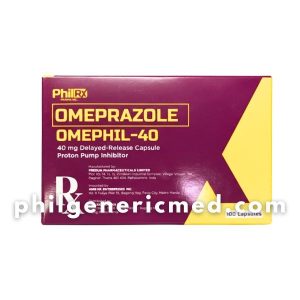 Omeprazole OMEPHIL-40 40mg Delayed-Release Capsule 100's
