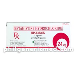 Betahistine Hydrochloride HISTAKON 24 mg Tablet 100’s