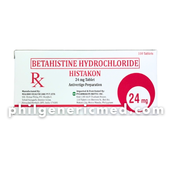 Betahistine Hydrochloride HISTAKON 24 mg Tablet 100’s