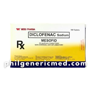 Diclofenac Sodium MESOFID 50mg Enteric-Coated Tablet 100's