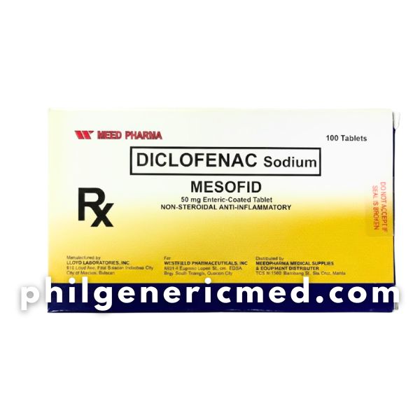 Diclofenac Sodium MESOFID 50mg Enteric-Coated Tablet 100's