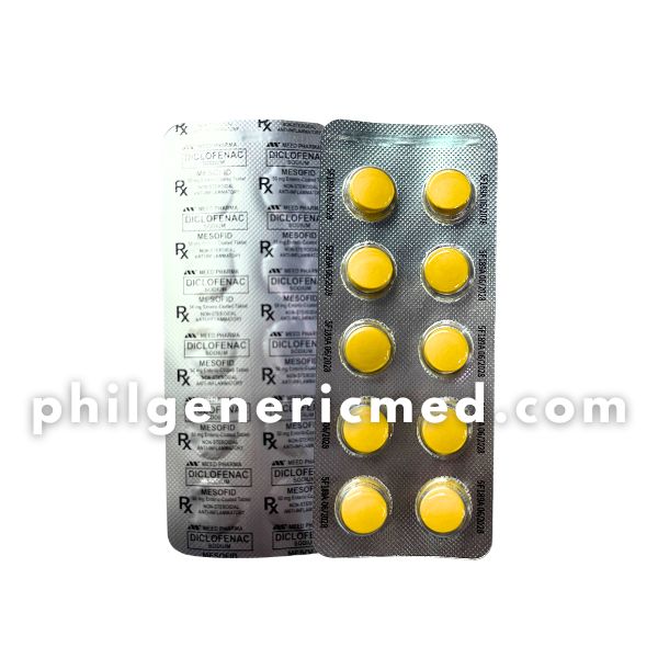 Diclofenac Sodium MESOFID 50mg Enteric-Coated Tablet 100's - Image 2