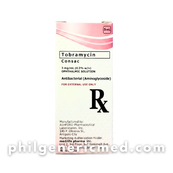 Tobramycin CONSAC 3mg/mL Ophthalmic Solution 5ml 1's
