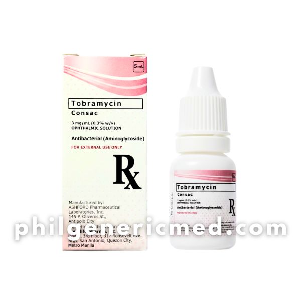 Tobramycin CONSAC 3mg/mL Ophthalmic Solution 5ml 1's - Image 2