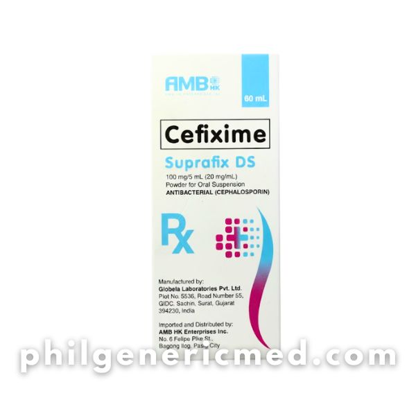 Cefixime SUPRAFIX DS 100mg/5mL (20mg/mL) Powder for Oral Suspension 60mL 1's