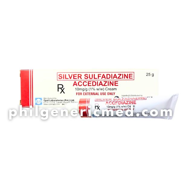 Silver Sulfadiazine ACCEDIAZINE 10mg/g(1% cream) 25g - Image 2