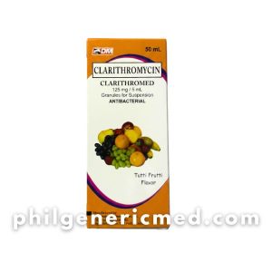 Clarithromycin CLARITHROMED 125mg/5ml Granules for Suspension 50ml 1's