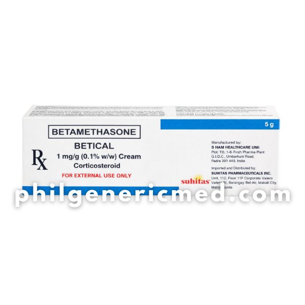 Betamethasone BETICAL 1 mg/g (0.1% w/w) Cream 1's