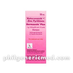 Dermazole KETOCONAZOLE + ZINC PYRITHIONE PLUS Shampoo 50ml 1's