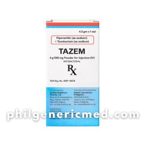 Piperacillin + Tazobactam TAZEM 4g/500mg Powder for Injection (IV) 1's
