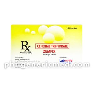 Cefixime Trihydrate ZEMFIX 200mg Capsule 10's