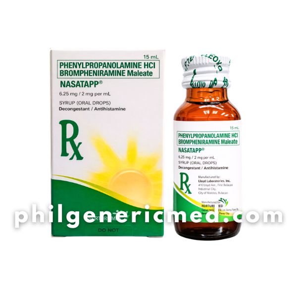Phenylpropanolamine HCl + Brompheniramine Maleate NASATAPP Syrup (Oral Drops) 15ml - Image 2