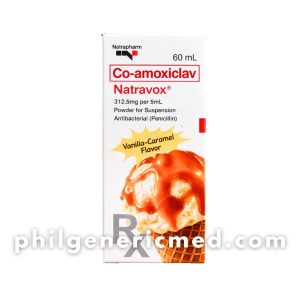 Co-amoxiclav NATRAVOX 312.5mg/5mL Suspension Vanilla Flavor 60ml 1's