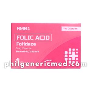 Folic Acid FOLIDAZE 5mg Capsule 100's