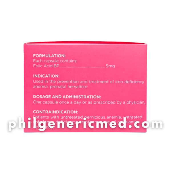 Folic Acid FOLIDAZE 5mg Capsule 100's - Image 3