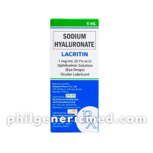 Sodium Hyaluronate LACRITIN 1mg/mL Ophthalmic Solution 6mL 1's