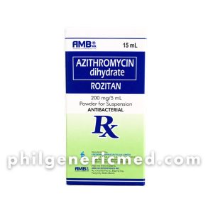 Azithromycin Dihydrate ROZITAN 200mg/5mL Powder for Suspension 15mL 1's