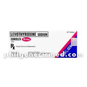 Levothyroxine Sodium EUROLEV 50mcg Tablets 90’s