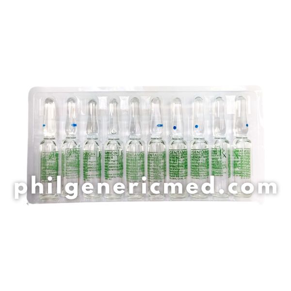 Gentamicin GENTACARE 80mg/2 mL (40 mg/mL) Solution for Injection 2mL Ampoules 10's - Image 2