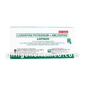 Losartan Potassium + Amlodipine LOPINOV 50mg/5mg Film-Coated Tablet 100’s