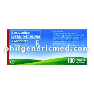 Loratadine + Betamethasone CLARICORT 5mg/250mcg Tablet 100's