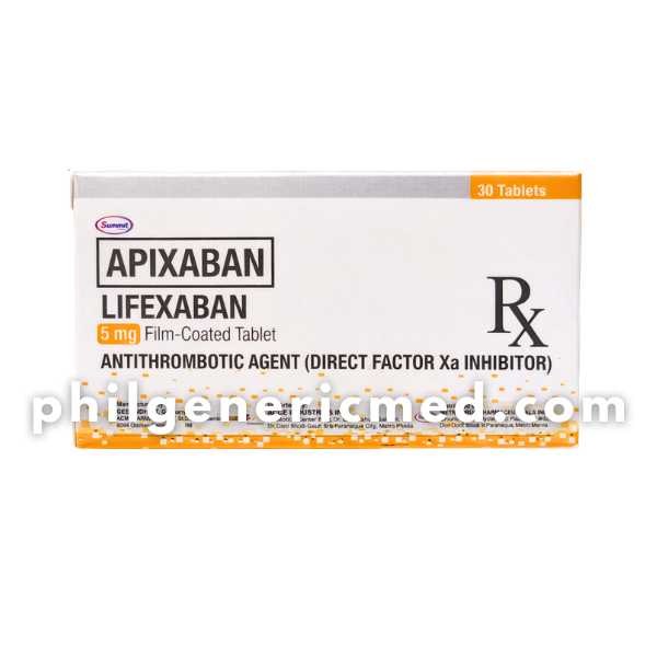 Apixaban LIFEXABAN 5mg Film-Coated Tablet 30’s