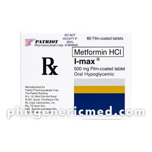 Metformin HCl I-MAX 500mg Film-Coated Tablet 60's