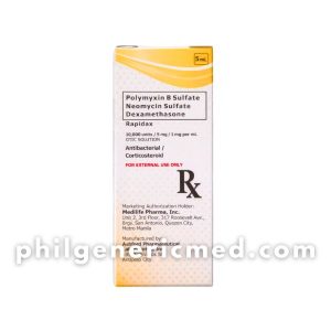 Polymyxin B Sulfate + Neomycin Sulfate + Dexamethasone RAPIDAX Otic Solution 5mL 1's