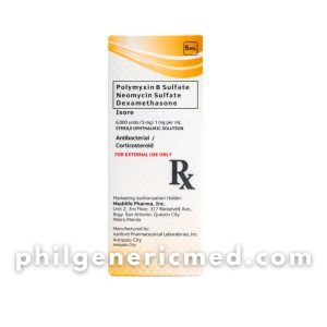 Polymyxin B Sulfate + Neomycin Sulfate + Dexamethasone ISORE Sterile Ophthalmic Solution 5mL 1's