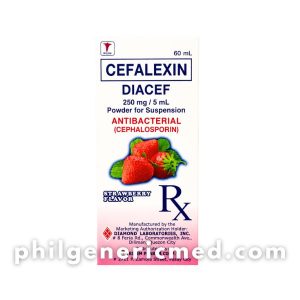 Cefalexin DIACEF 250mg/5mL Powder for Suspension Strawberry Flavor 60mL 1's