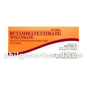 Butamirate Citrate WELLTRATE 50mg Sustained-Release Film-Coated Tablet 30's