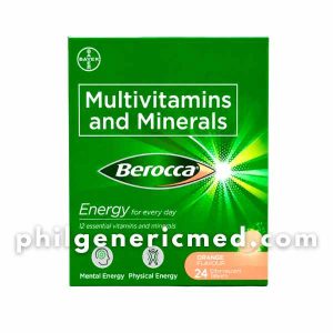 Multivitamins and Minerals BEROCCA Orange Flavour Tablet 24's
