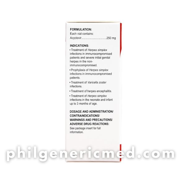 Acyclovir YOVIRO 250mg Lyophilized Powder for Injection (I.V.) Vial 1's - Image 4