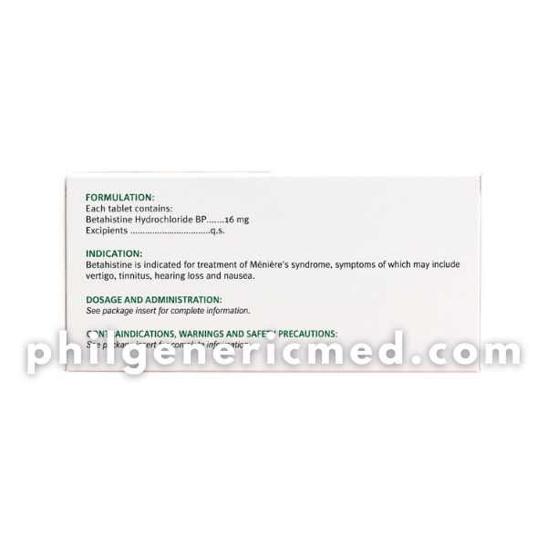 Betahistine Hydrochloride HISTAKON 16mg Tablet 100’s - Image 3