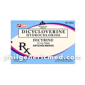 Dicycloverine Hydrochloride DICYRINE 10mg Tablet 100’s