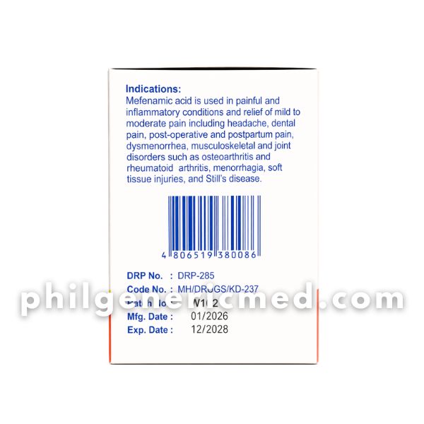 Mefenamic Acid ANALMIN 250 mg Capsule 100’s - Image 4