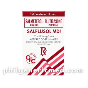 Salmeterol + Fluticasone Propionate SALFLUSOL MDI 25mcg/125mcg per Dose Metered Dose Inhaler 120 Metered Doses 1's
