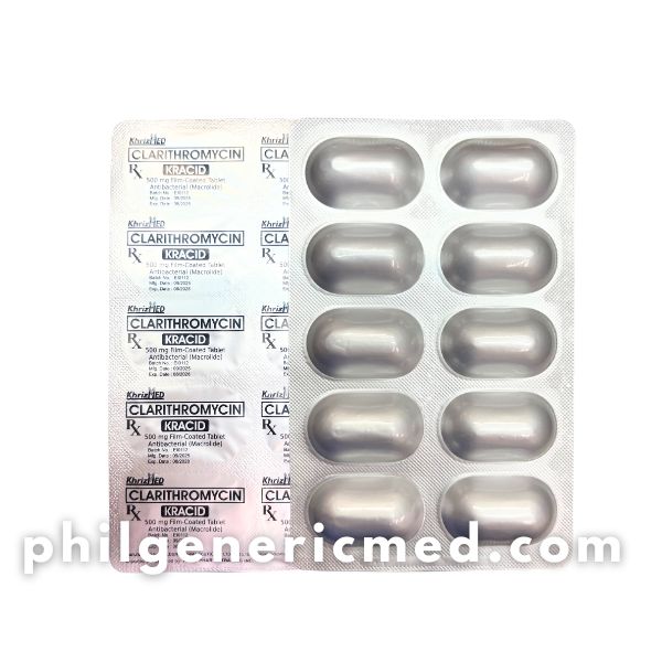 Clarithromycin KRACID 500mg Film-Coated Tablet 30’s - Image 2