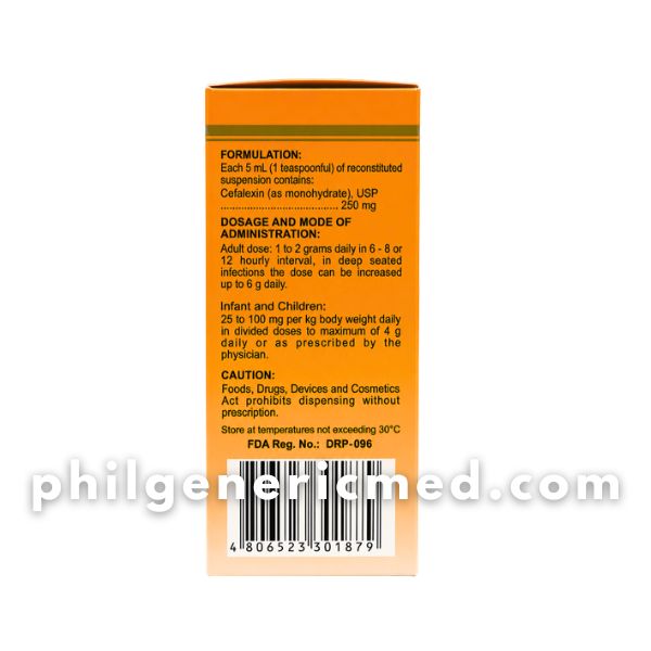 Cefalexin EXEL 250mg/5mL Powder for Suspension 60mL 1's - Image 4