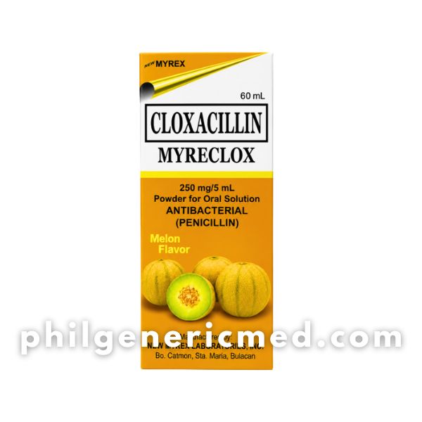 Cloxacillin MYRECLOX 250mg/5mL Melon Flavor Powder for Oral Solution 60mL 1's