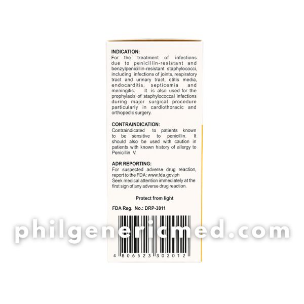 Cloxacillin MYRECLOX 250mg/5mL Melon Flavor Powder for Oral Solution 60mL 1's - Image 4