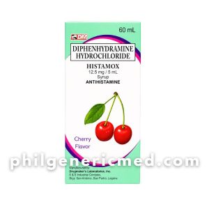 Diphenhydramine Hydrochloride HISTAMOX 12.5mg/5mL Syrup Cherry Flavor 60mL 1's