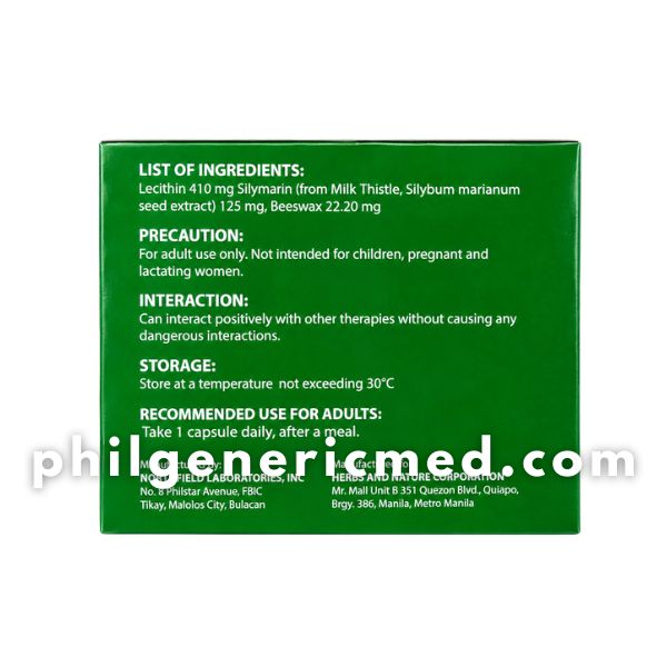 Silymarin LIVERAIDE Capsule 100’s - Image 3