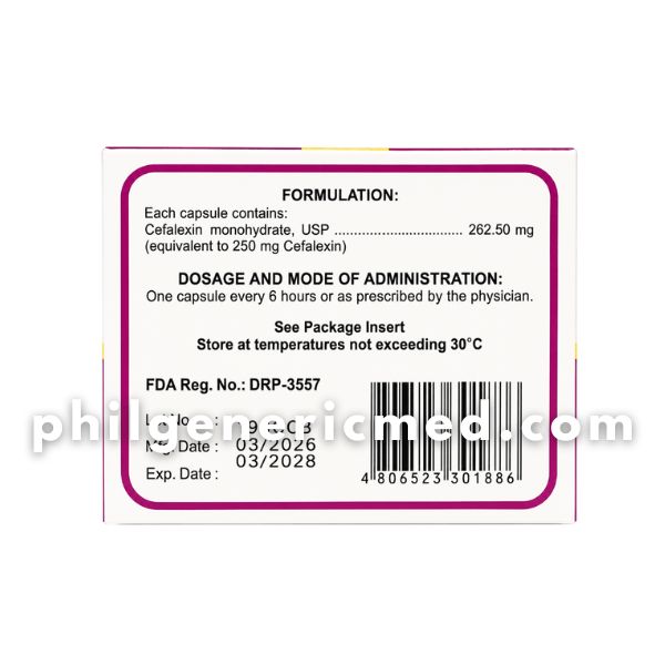 Cefalexin EXEL 250mg Capsule 100’s - Image 4