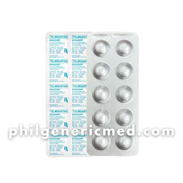Telmisartan NOVAZART 80 mg Film-Coated Tablet 30’s - Image 2