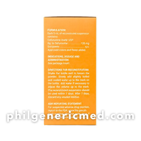 Cefuroxime PHILCEF-DS 125mg/5mL Powder for Oral Suspension 60mL 1's - Image 3