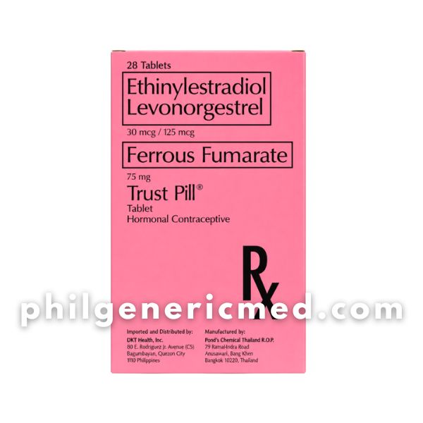 Ethinylestradiol + Levonorgestrel + Ferrous Fumarate TRUST PILL Tablet 28’s - Image 3